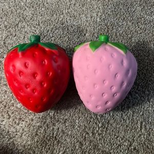Big super slow rising strawberry squishy pair